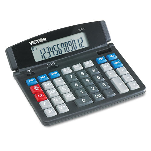 1200-4 Business Desktop Calculator, 12-Digit LCD-(VCT12004)