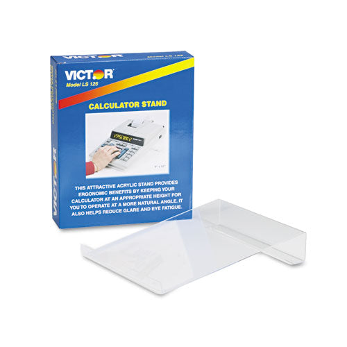 Large Angled Acrylic Calculator Stand, 9 x 11 x 2, Clear-(VCTLS125)