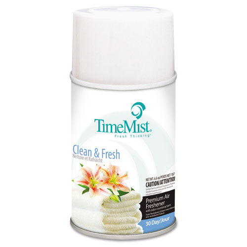 Premium Metered Air Freshener Refill, Clean N Fresh, 6.6 oz Aerosol Spray-(TMS1042771EA)