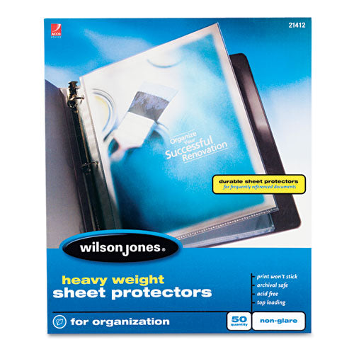 Heavyweight Top-Loading Sheet Protectors, Nonglare Finish, Letter, 50/Box-(WLJ21412)