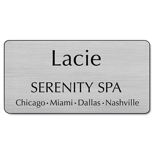 Customized Engraved Name Badge, 3 x 1.5, Assorted-(USS4346)
