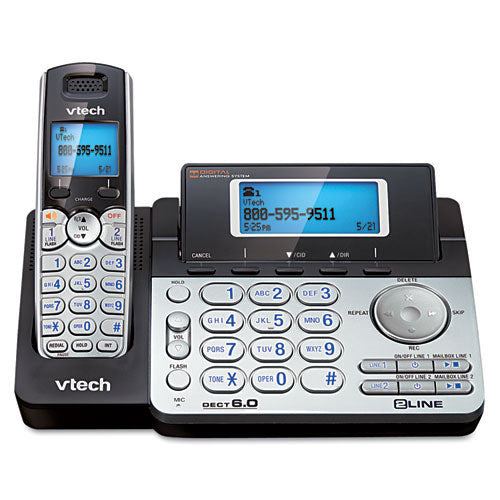 Two-Line Expandable Cordless Phone with Answering System-(VTEDS6151)