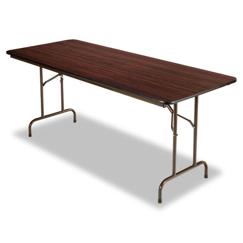 Wood Folding Table, Rectangular, 71.88w x 29.88d x 29.13h, Mahogany-(ALEFT727230MY)
