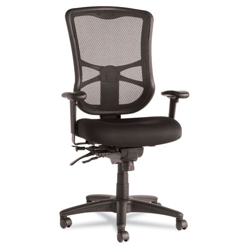 Alera Elusion Series Mesh High-Back Multifunction Chair, Supports Up to 275 lb, 17.2" to 20.6" Seat Height, Black-(ALEEL41ME10B)