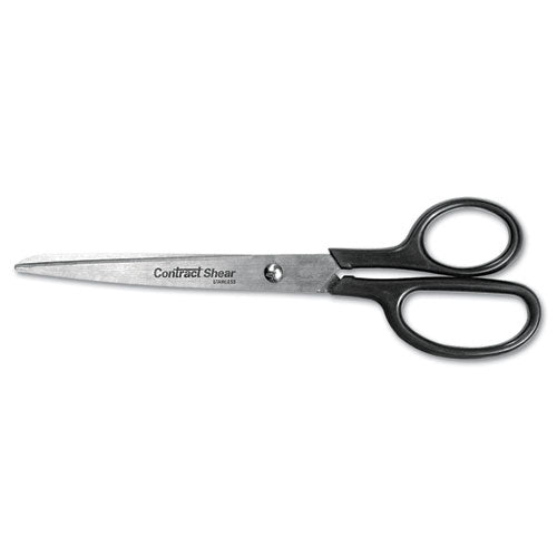 Straight Contract Scissors, 8" Long, 3" Cut Length, Black Straight Handle-(ACM10572)