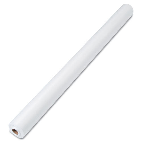 Linen-Soft Non-Woven Polyester Banquet Roll, Cut-To-Fit, 40" x 50 ft, White-(TBLLS4050WH)