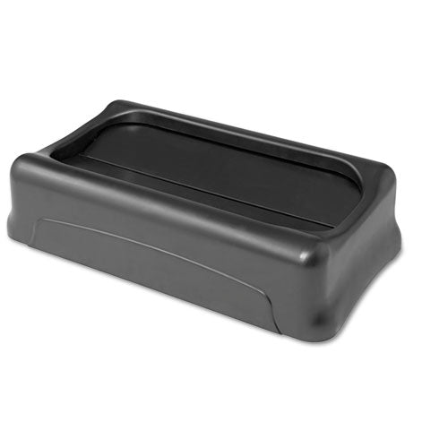 Swing Top Lid for Slim Jim Waste Containers, 11.38w x 20.5d x 5h, Black-(RCP267360BK)