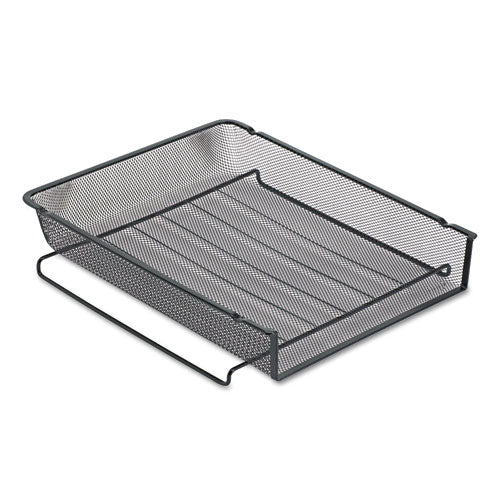 Mesh Stackable Front Load Tray, 1 Section, Letter Size Files, 8.5" x 11", Black-(ROL22211ELD)