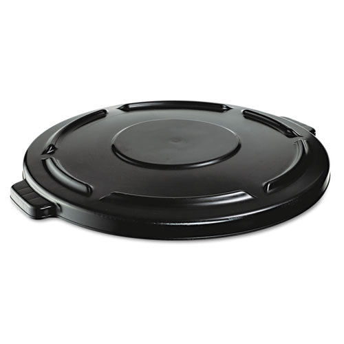 Vented Round BRUTE Lid, 24.5" dia x 1.5h, Black-(RCP264560BLA)