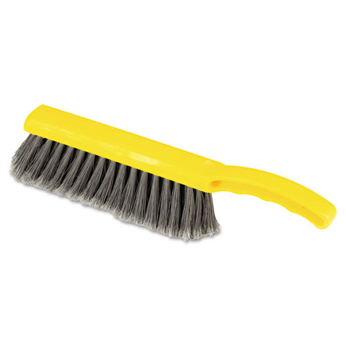 Countertop Brush, Silver Polypropylene Bristles, 12.5" Brush, Silver Plastic Handle-(RCP6342)