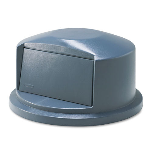 BRUTE Dome Top Swing Door Lid for 32 gal Waste Containers, 22.75" Diameter x 12.25h, Gray-(RCP263788GY)