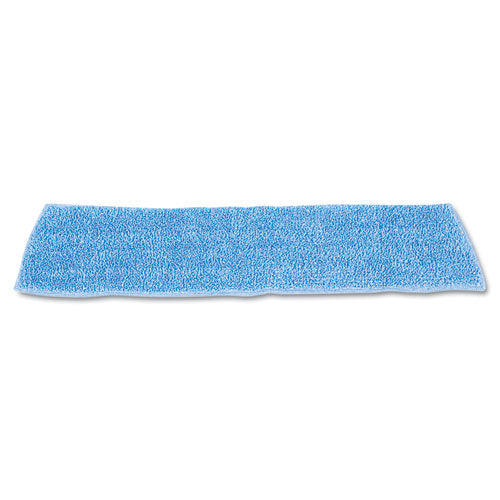 Economy Wet Mopping Pad, Microfiber, 18", Blue, 12/Carton-(RCPQ409BLUCT)