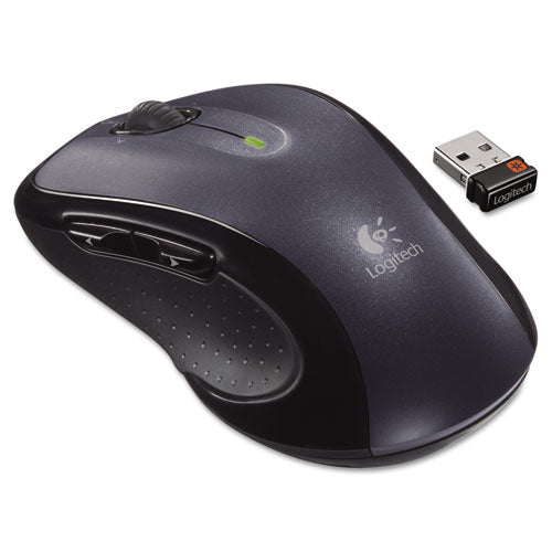 M510 Wireless Mouse, 2.4 GHz Frequency/30 ft Wireless Range, Right Hand Use, Dark Gray-(LOG910001822)