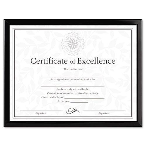 Value U-Channel Document Frame with Certificate, 8.5 x 11, Black-(DAXN17000N)