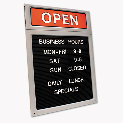 Message/Business Hours Sign, 15 x 20.5, Black/Red-(COS098221)