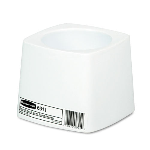 Commercial-Grade Toilet Bowl Brush Holder, White-(RCP631100WE)