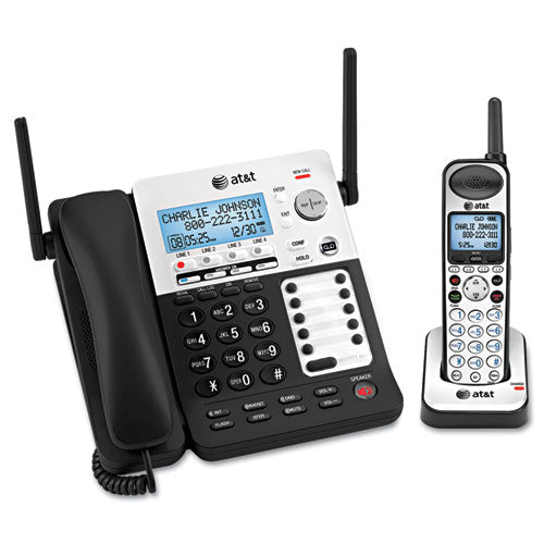 SB67138 DECT 6.0 Phone/Answering System, 4 Line, 1 Corded/1 Cordless Handset-(ATTSB67138)