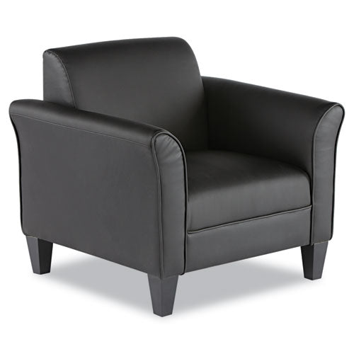 Alera Reception Lounge Sofa Series Club Chair, 35.43" x 30.7" x 32.28", Black Seat, Black Back, Black Base-(ALERL23LS10B)