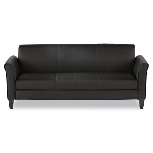 Alera Reception Lounge Furniture, 3-Cushion Sofa, 77w x 31.5d x 32h, Black-(ALERL21LS10B)