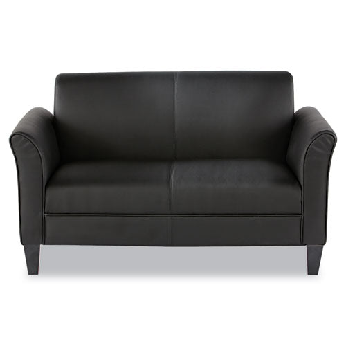 Alera Reception Lounge Furniture, Loveseat, 55.5w x 31.5d x 33.07h, Black-(ALERL22LS10B)