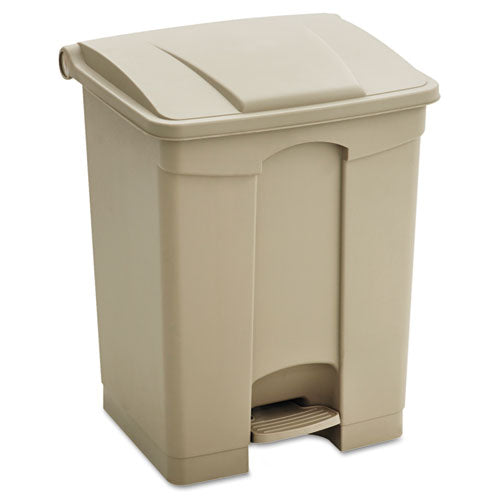 Large Capacity Plastic Step-On Receptacle, 23 gal, Plastic, Tan-(SAF9923TN)