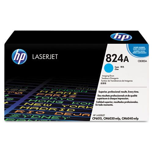 HP 824A, (CB385A) Cyan Original LaserJet Imaging Drum-(HEWCB385A)