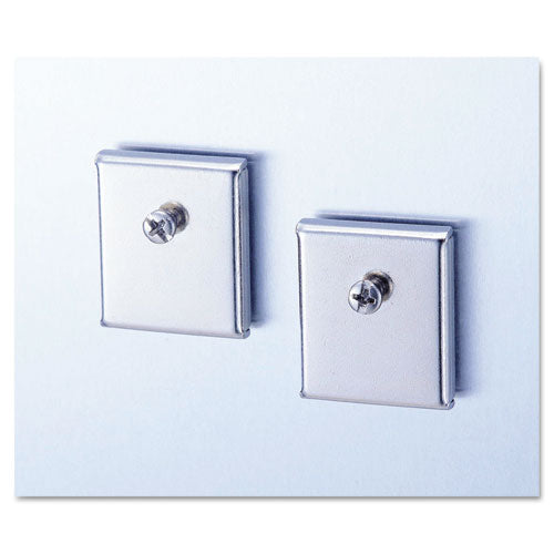 Cubicle Accessory Mounting Magnets, Silver, 2/Set-(UNV08172)