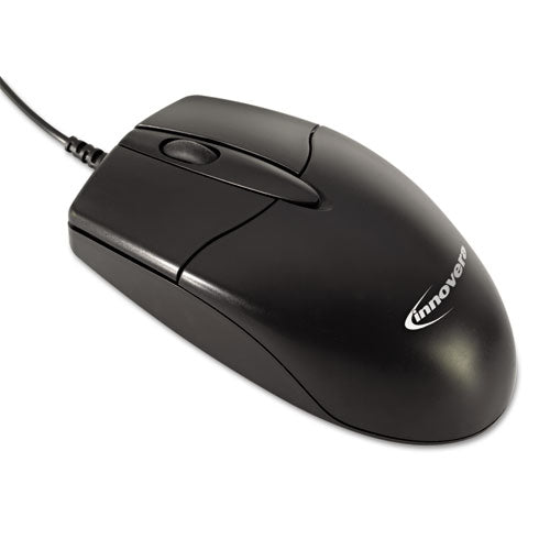 Mid-Size Optical Mouse, USB 2.0, Left/Right Hand Use, Black-(IVR61029)