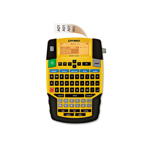 Rhino 4200 Basic Industrial Handheld Label Maker, 1 Line, 4.06 x 8.46 x 2.24-(DYM1801611)