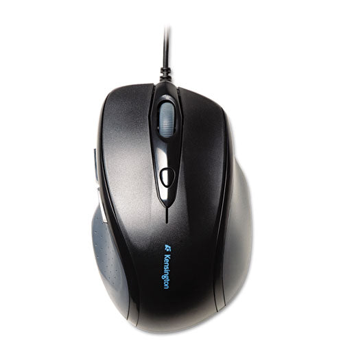 Pro Fit Wired Full-Size Mouse, USB 2.0, Right Hand Use, Black-(KMW72369)