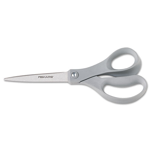 Contoured Performance Scissors, 8" Long, 3.5" Cut Length, Gray Straight Handle-(FSK1424901014)