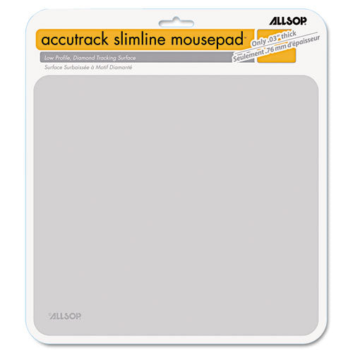 Accutrack Slimline Mouse Pad, 8.75 x 8, Silver-(ASP30202)