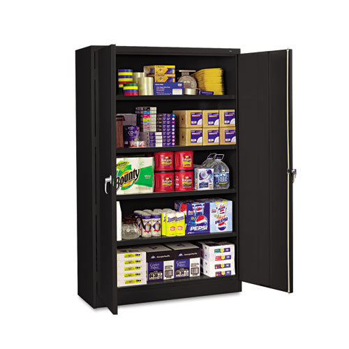 Assembled Jumbo Steel Storage Cabinet, 48w x 24d x 78h, Black-(TNNJ2478SUBK)