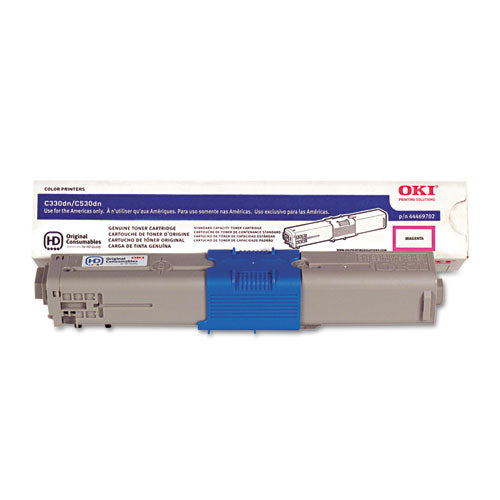 44469702 Toner, 3,000 Page Yield, Magenta-(OKI44469702)