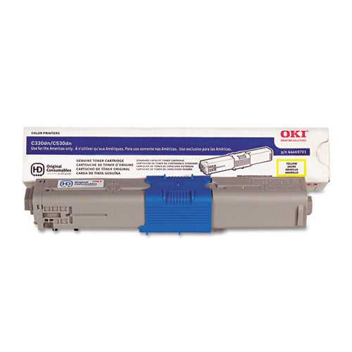 44469701 Toner, 3,000 Page-Yield, Yellow-(OKI44469701)