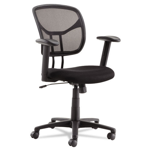 Swivel/Tilt Mesh Task Chair with Adjustable Arms, Supports Up to 250 lb, 17.72" to 22.24" Seat Height, Black-(OIFMT4818)