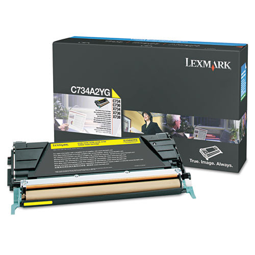 C734A2YG Toner, 6,000 Page-Yield, Yellow-(LEXC734A2YG)