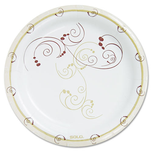 Symphony Paper Dinnerware, Heavyweight Plate, 9" dia, Tan, 125/Pack-(SCCHP9SJ8001PK)