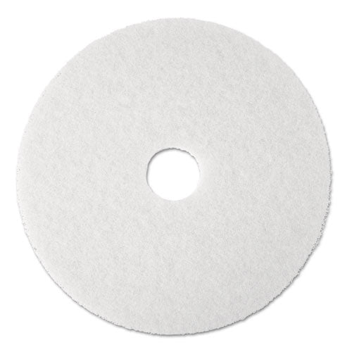 Low-Speed Super Polishing Floor Pads 4100, 20" Diameter, White, 5/Carton-(MMM08484)