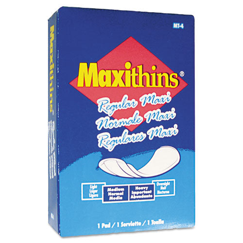 Maxithins Vended Sanitary Napkins #4, Maxi, 100 Individually Boxed Napkins/Carton-(HOSMT4FS)