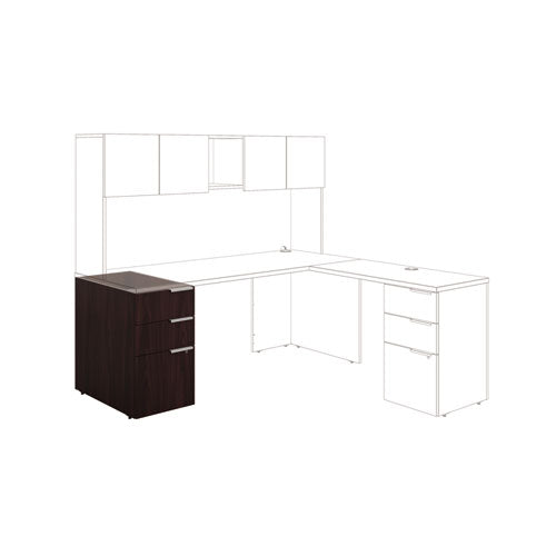 Voi Support Pedestal, Left or Right, 3-Drawers: Box/Box/File, Legal/Letter, Mahogany, 16" x 30" x 28.5"-(HONVSP30XN)