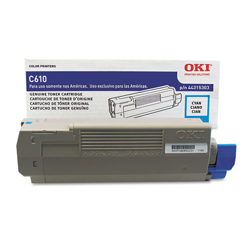 44315303 Toner, 6,000 Page-Yield, Cyan-(OKI44315303)