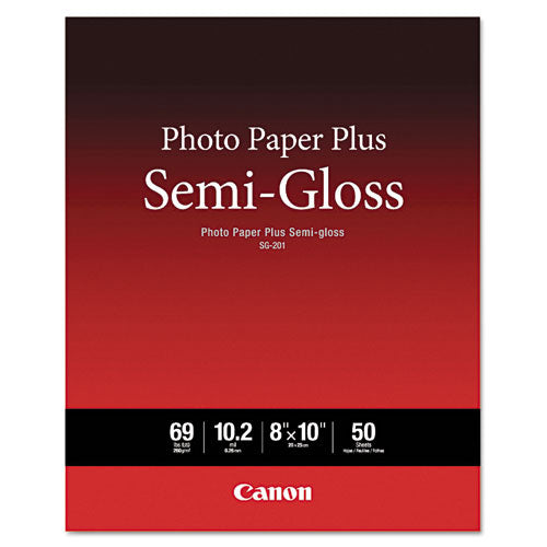 Photo Paper Plus Semi-Gloss, 10.2 mil, 8 x 10, Semi-Gloss White, 50/Pack-(CNM1686B062)