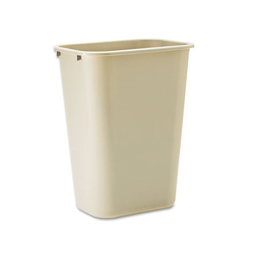Deskside Plastic Wastebasket, 10.25 gal, Plastic, Beige-(RCP295700BG)