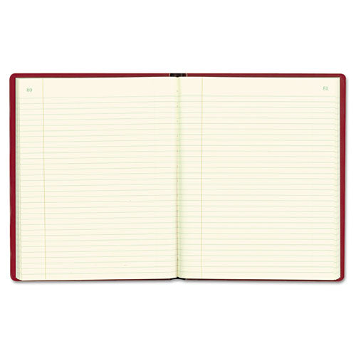 National Brand Red Vinyl Series Journal, 1-Subject, Medium/College Rule, Red Cover, (300) 10 x 7.75 Sheets-(RED57231)