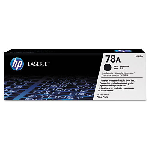 HP 78A, (CE278A) Black Original LaserJet Toner Cartridge-(HEWCE278A)