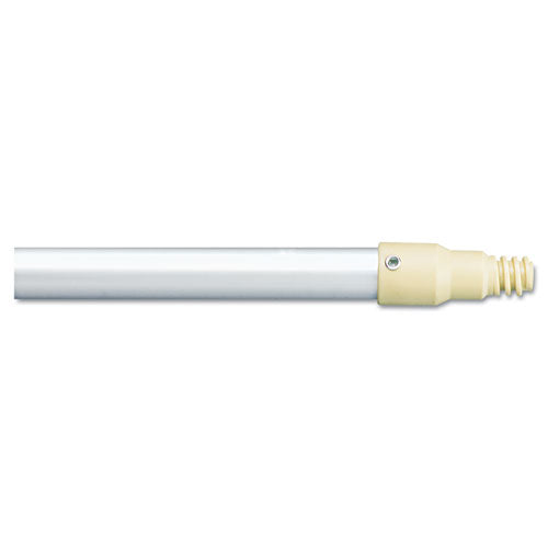 Aluminum Threaded Plastic-Tip Broom/Sweep Handle, 1" dia x 57", Gray-(RCP6355GRA)