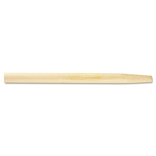 Tapered End Broom Handle, Lacquered Hardwood, 1.13" dia x 54", Natural-(BWK124)