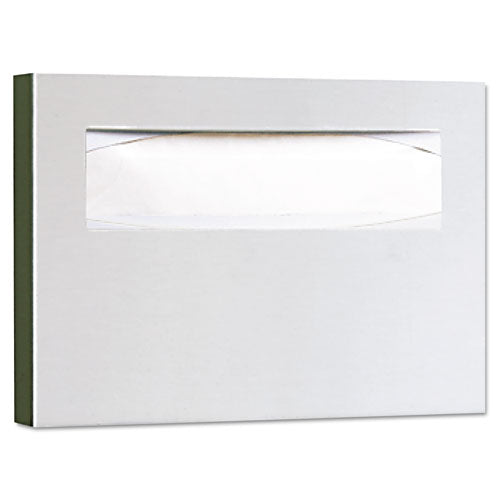 Stainless Steel Toilet Seat Cover Dispenser, ClassicSeries, 15.75 x 2 x 11, Satin Finish-(BOB221)