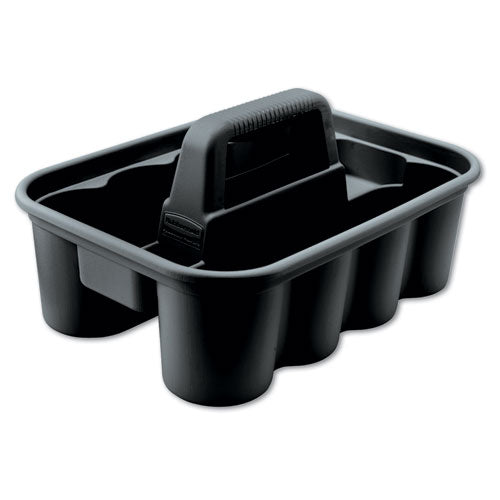 Commercial Deluxe Carry Caddy, Eight Compartments, 15 x 7.4, Black-(RCP315488BLA)